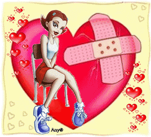 Gif animé coeur pansement